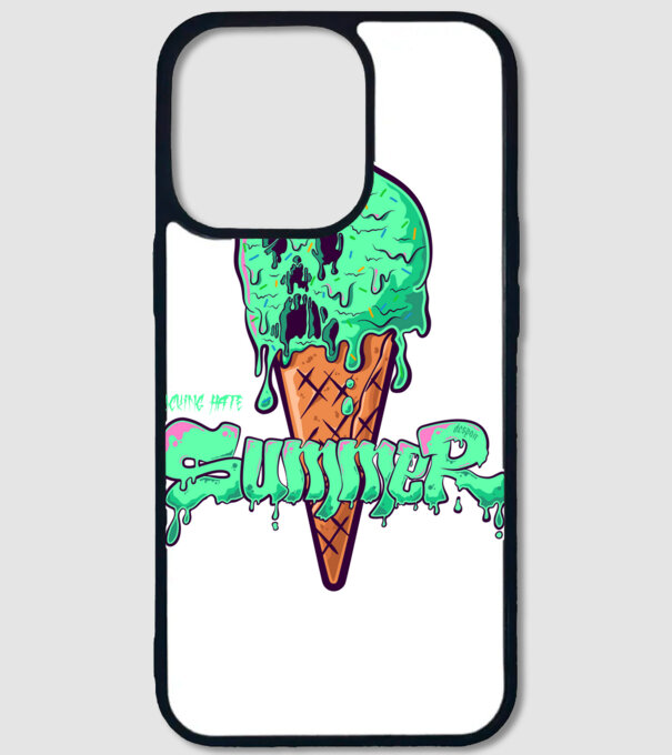 i f HATE summer | cyan minta fehér pólón
